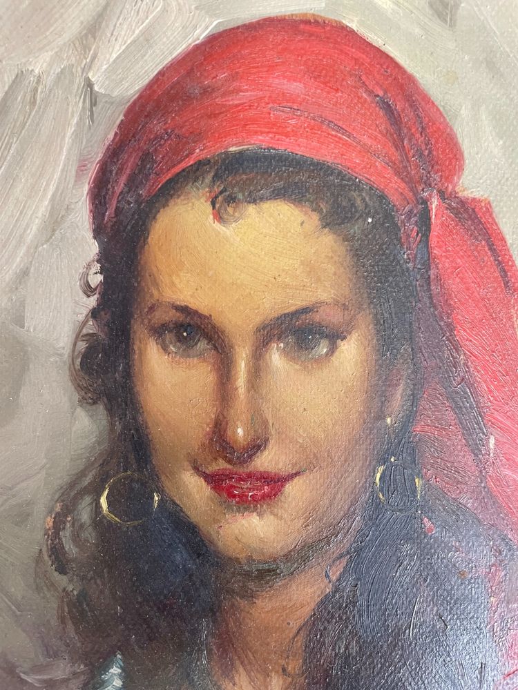Richard DURANDO-TOGO (1910) - Frau mit rotem Kopftuch