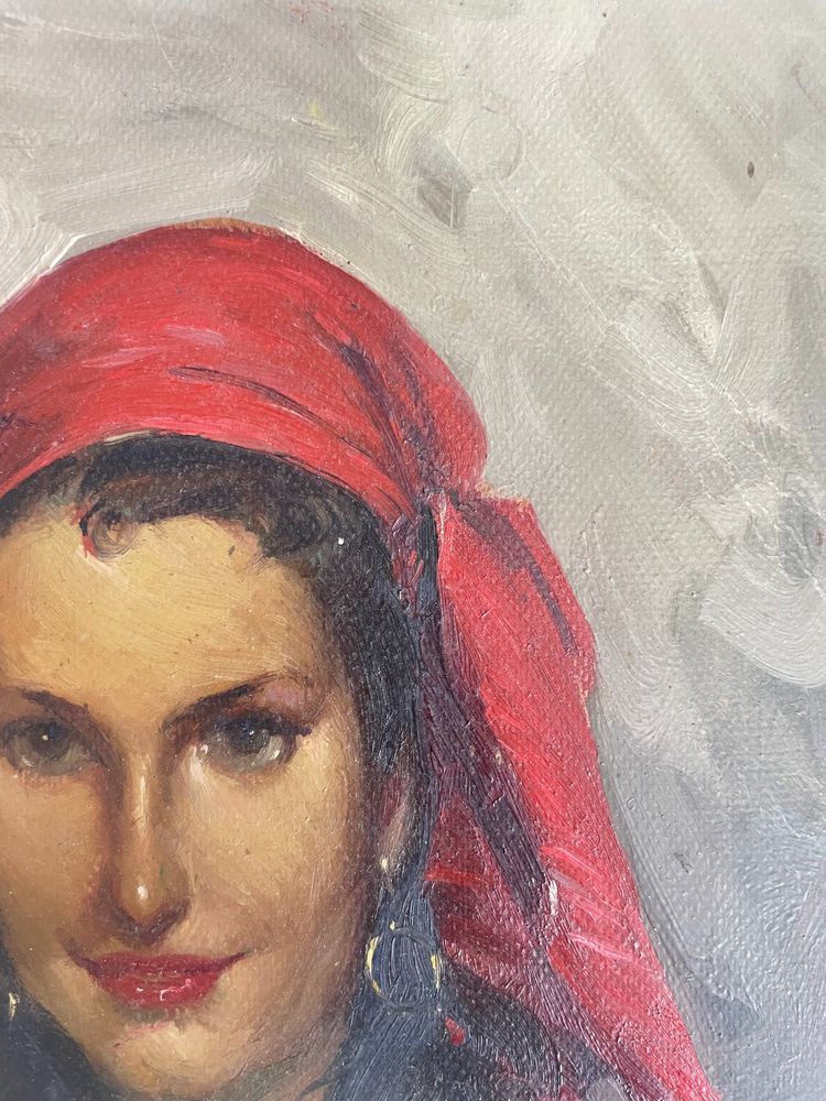 Richard DURANDO-TOGO (1910) - Frau mit rotem Kopftuch