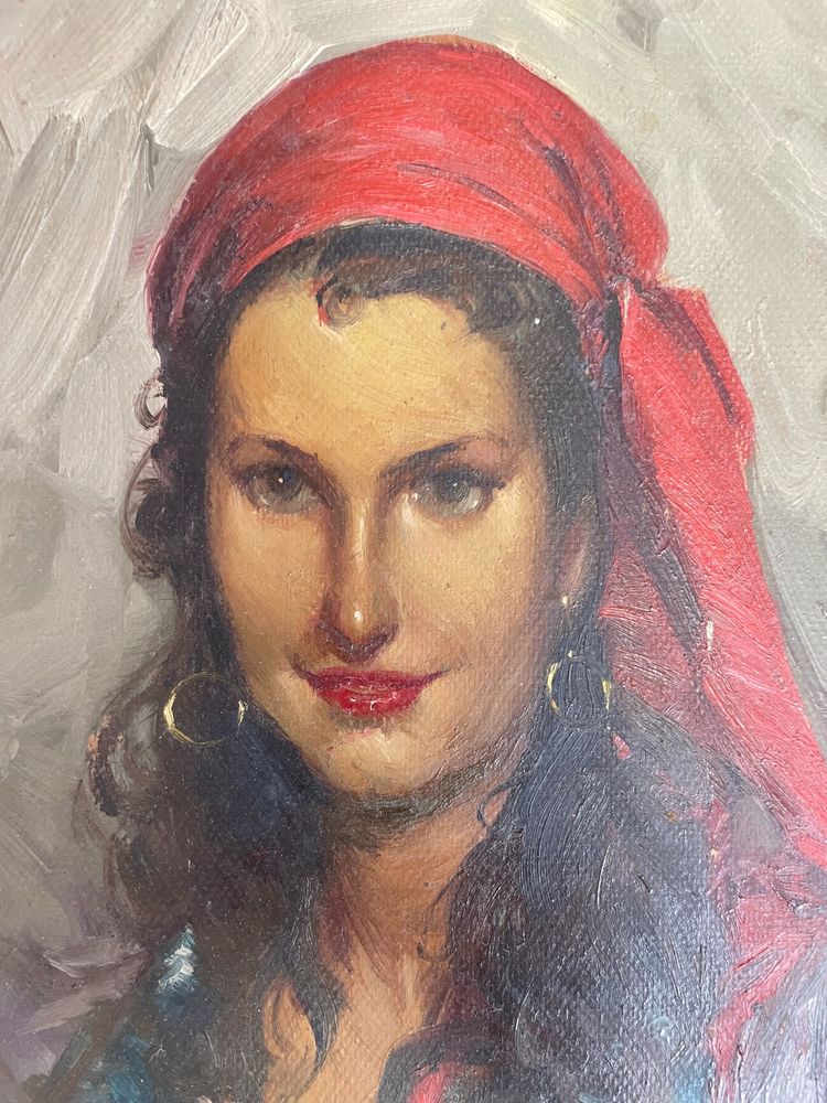Richard DURANDO-TOGO (1910) - Frau mit rotem Kopftuch
