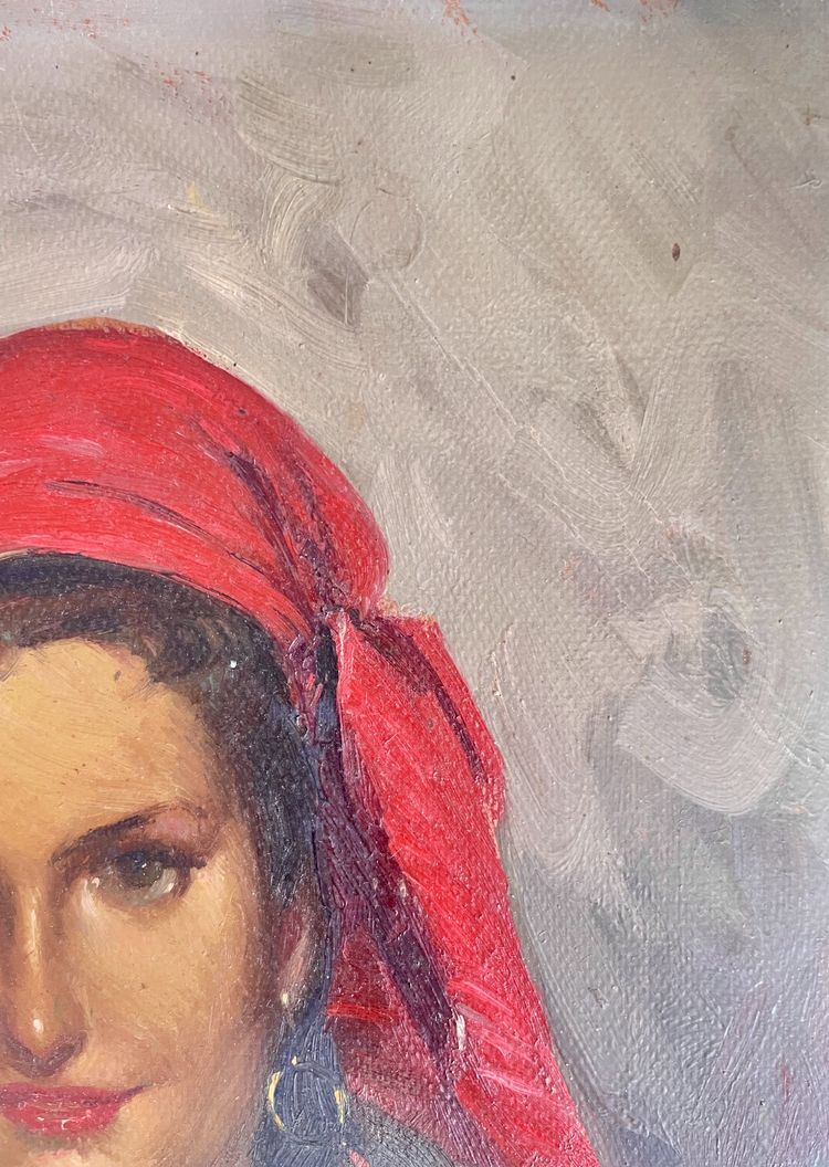 Richard DURANDO-TOGO (1910) - Frau mit rotem Kopftuch