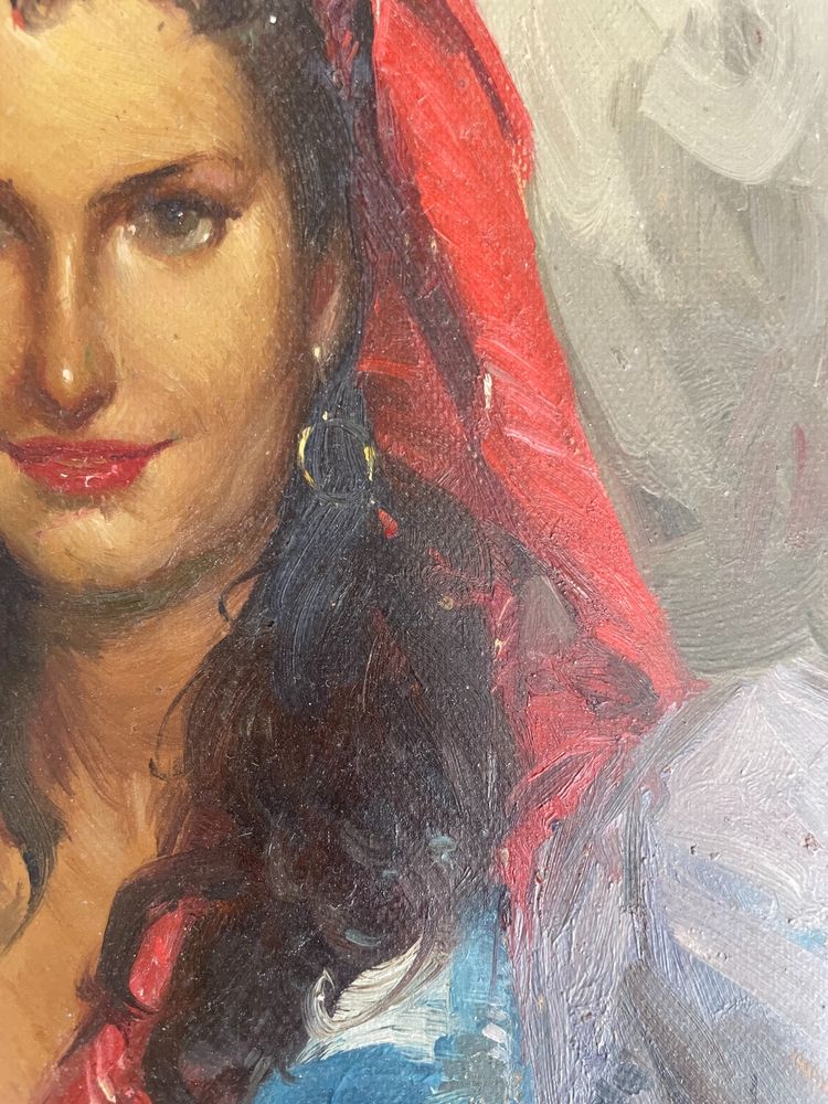 Richard DURANDO-TOGO (1910) - Frau mit rotem Kopftuch