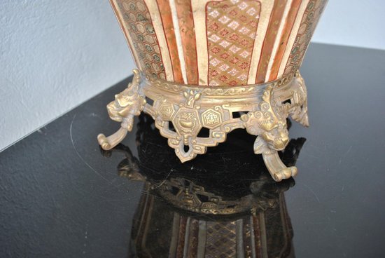 Grande Vaso Giapponese In Satsuma Diciannovesima Volta