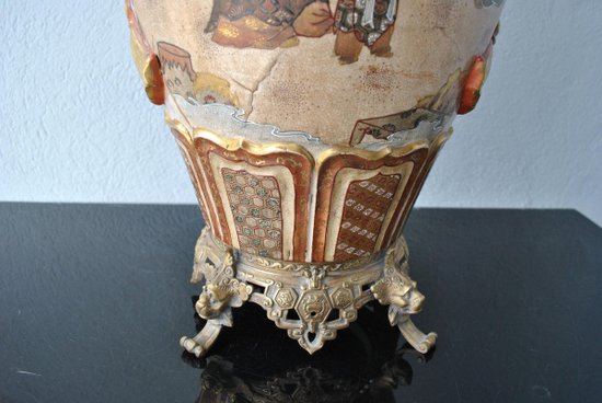 Grande Vaso Giapponese In Satsuma Diciannovesima Volta