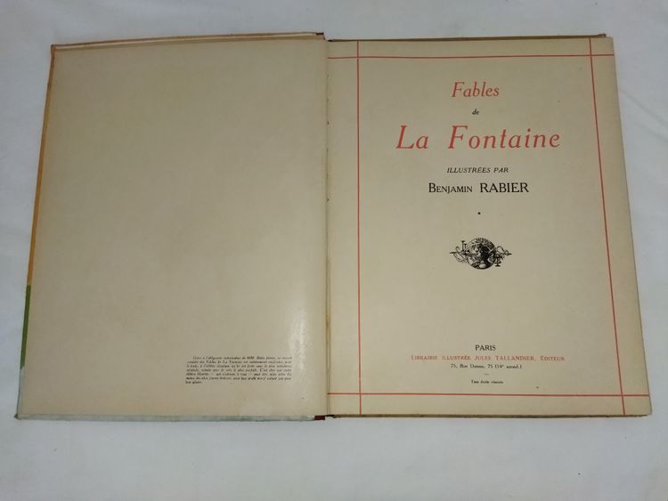 ENFANTINA FABLES DE LA FONTAINE Illustrations Benjamin RABIER Parties I & II Ouvrages de COLLECTION