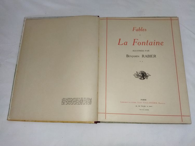 ENFANTINA FABLES DE LA FONTAINE Illustrations Benjamin RABIER Parties I & II Ouvrages de COLLECTION