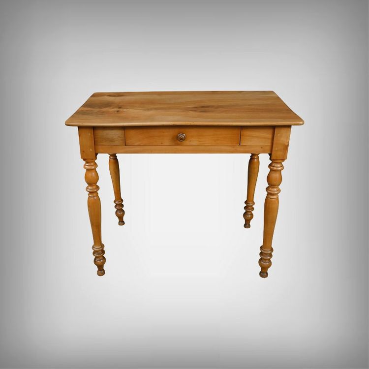 Petite Table Bureau en Merisier Massif - Fin XIXe
