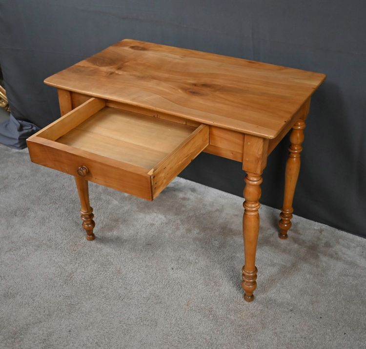 Petite Table Bureau en Merisier Massif - Fin XIXe