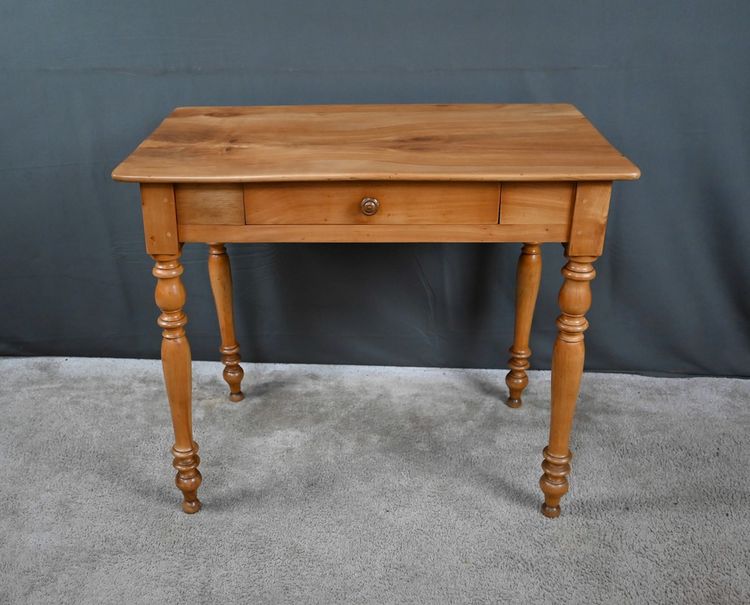 Petite Table Bureau en Merisier Massif - Fin XIXe