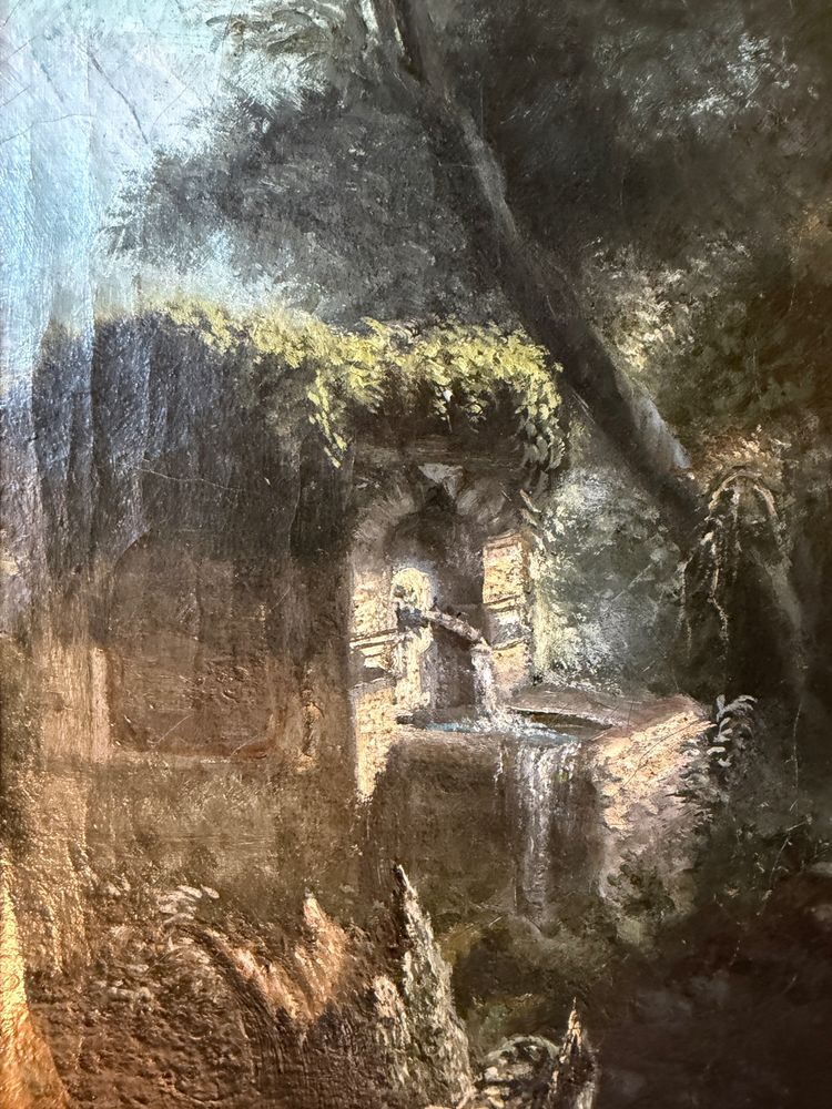Arkadische Landschaft mit einem antiken Tempel aus dem 18. Jahrhundert