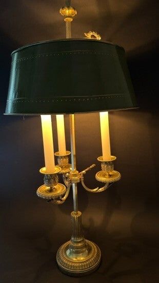 19th-Century Bronze Hot-Water Bottle Lamp