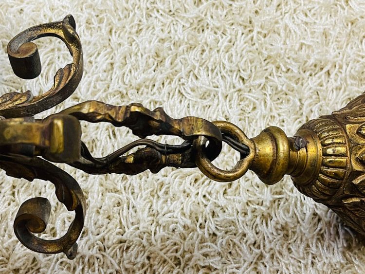 Antique bronze and cut crystal lantern, No. 2