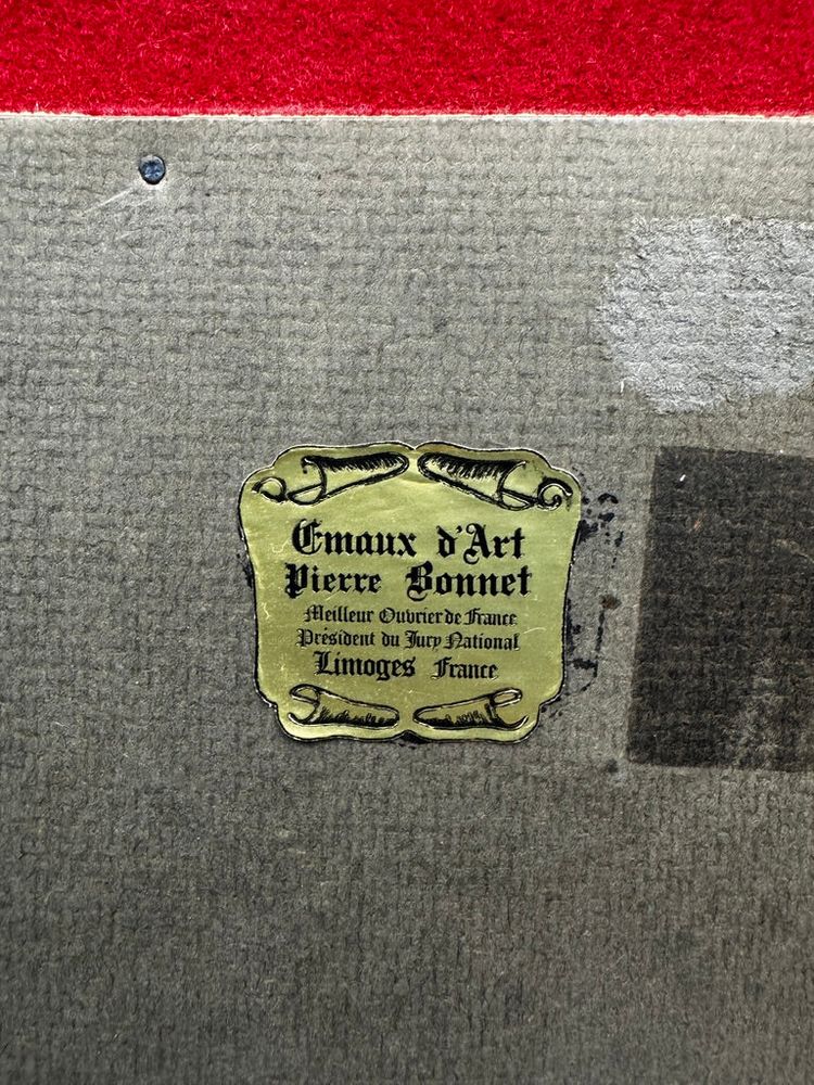 Limoges enamel signed Bonnet – “The Money Changer” after Koninck – large format, 39x45 cm