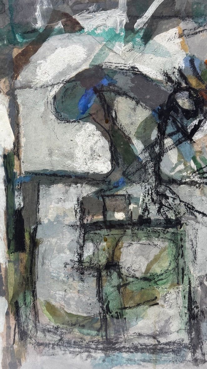 Edmond Niemczyk, composition sur papier 1970