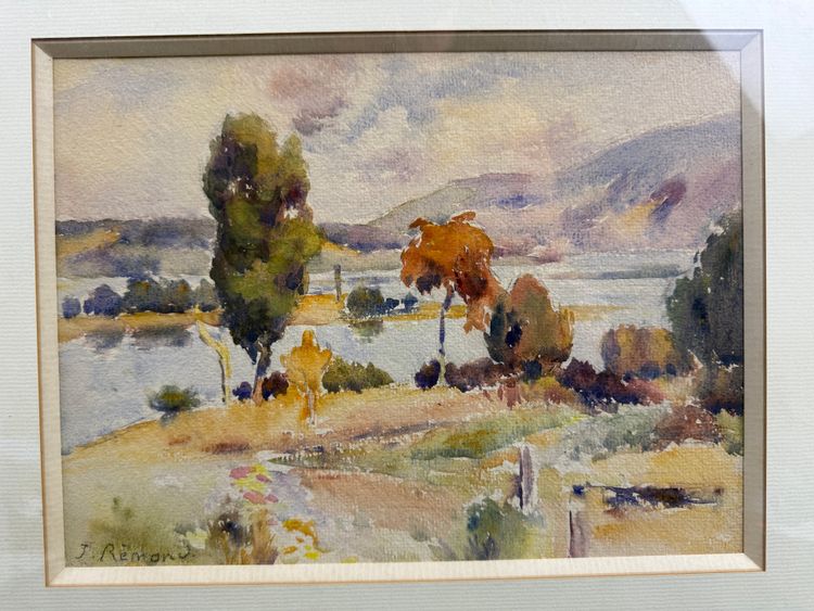 Aquarell, Herbstlandschaft, Jean REMOND