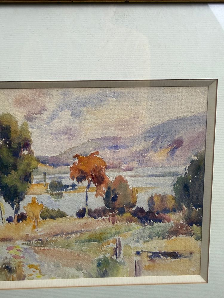 Aquarell, Herbstlandschaft, Jean REMOND