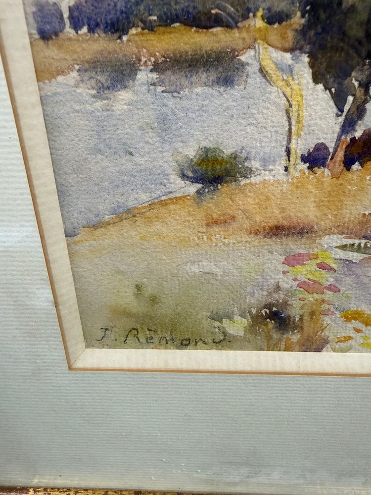 Aquarell, Herbstlandschaft, Jean REMOND
