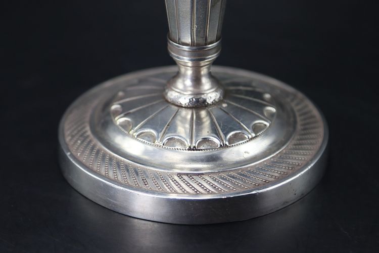 Louis XVI-style solid silver candlestick, early 20th century