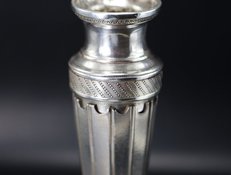 Louis XVI-style solid silver candlestick, early 20th century