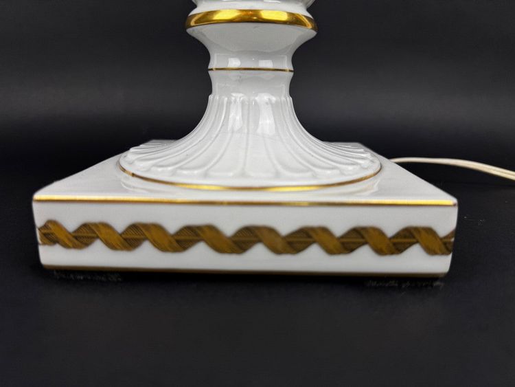 Raynaud Limoges Porcelain Lamp Base, Birds of Paradise