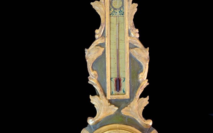 Baromètre Louis XV Bois doré et bois polychrome