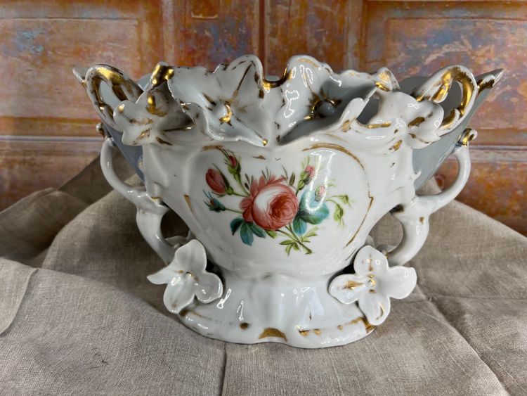Grand Vase de mariée en porcelaine de Paris