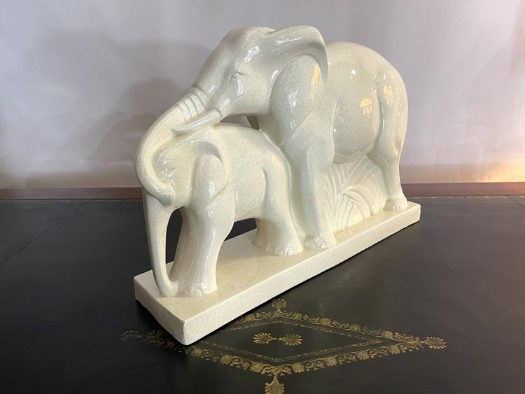 Sculpture Elephant Art Déco Saint Clément par Charles Lemanceau 