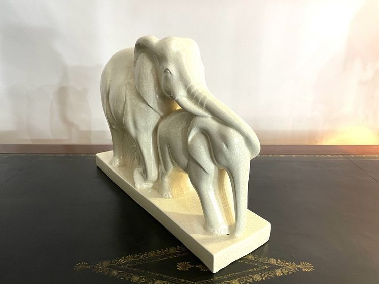 Sculpture Elephant Art Déco Saint Clément par Charles Lemanceau 