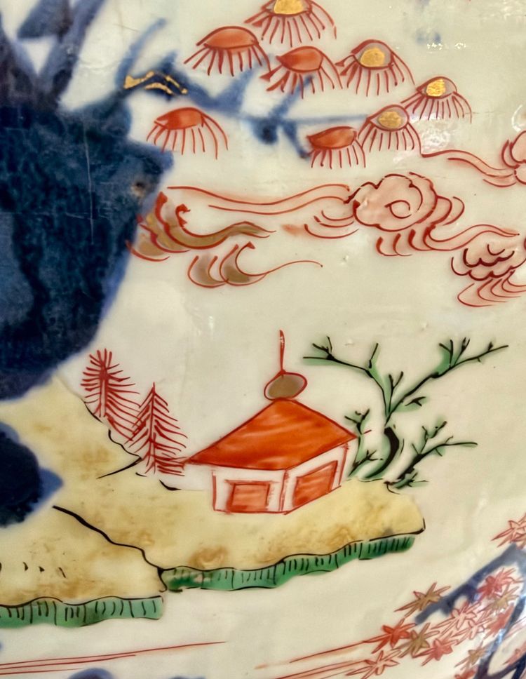 Exceptionnelle et monumentale potiche couverte japonaise en porcelaine d’Arita à décor Imari XVIII è