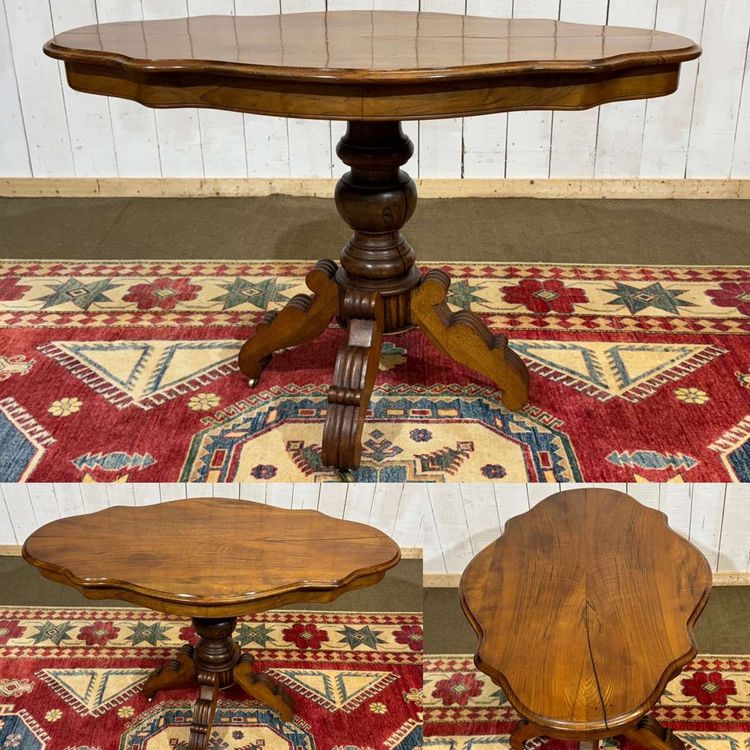 Louis Philippe-style side table in walnut, late 19th century