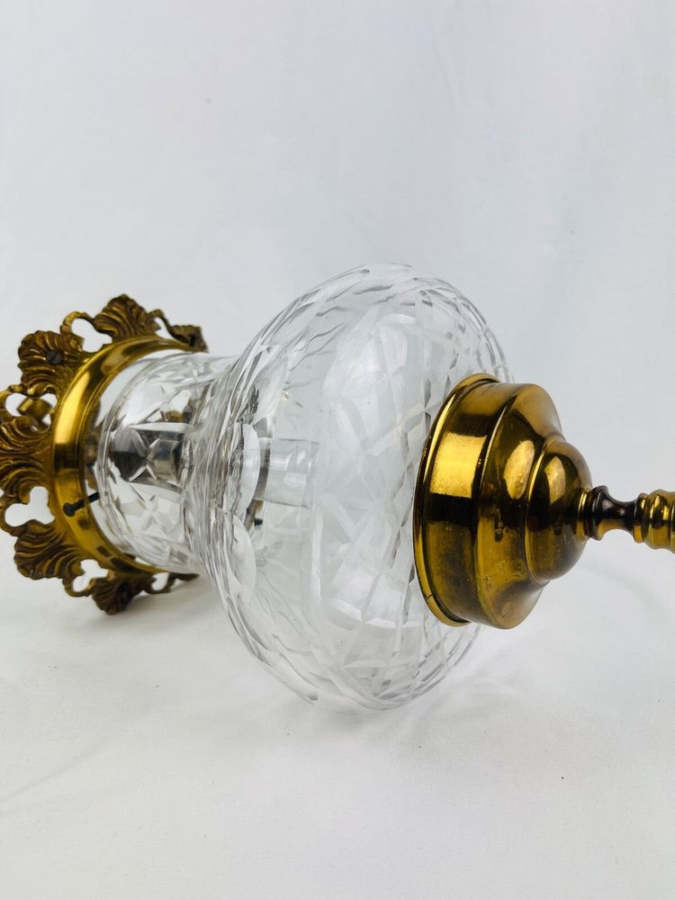Antique bronze and cut-glass lantern, No. 1