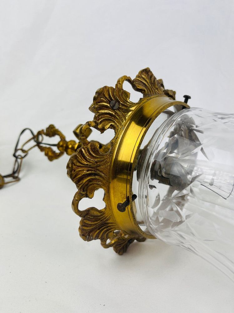Antique bronze and cut-glass lantern, No. 1