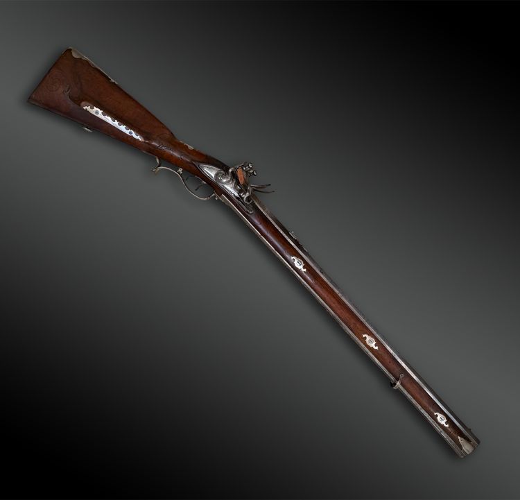 DOUBLE-FLINTLOCK, DOUBLE-BARREL RIFLE signed by ANTON PELL—Austria, Linz—18th century, dated 1778