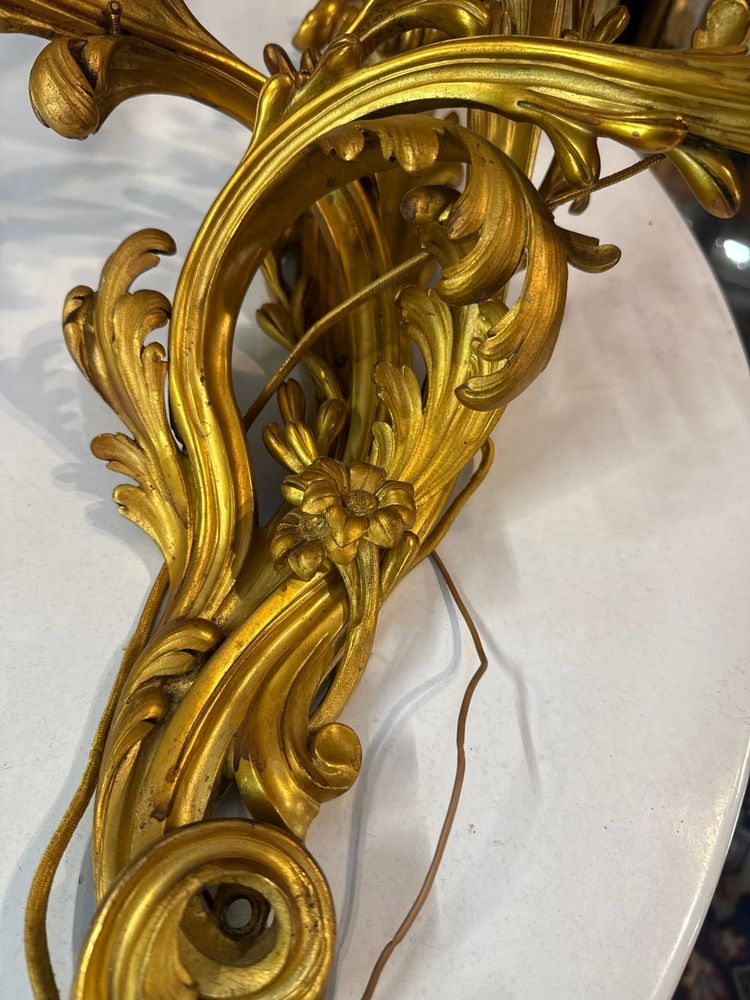 PAIR OF LOUIS XV-STYLE WALL SCONCES