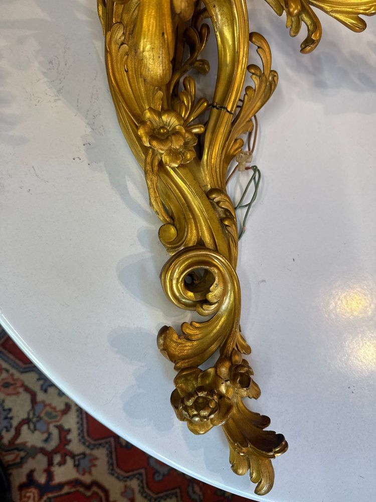 PAIR OF LOUIS XV-STYLE WALL SCONCES