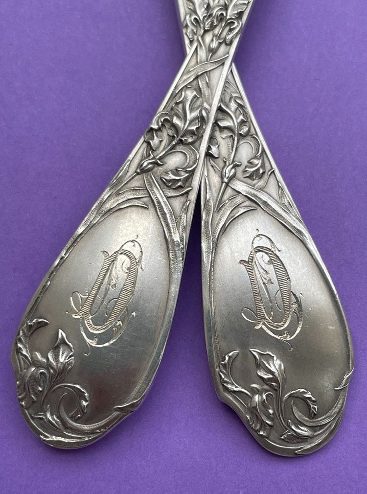 Servizio da dessert in stile Art Nouveau.