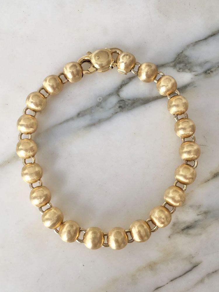 Bracciale con perline in oro giallo 18 carati