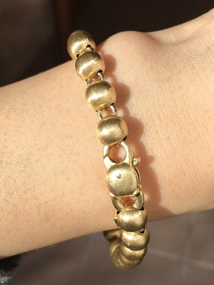 Bracciale con perline in oro giallo 18 carati