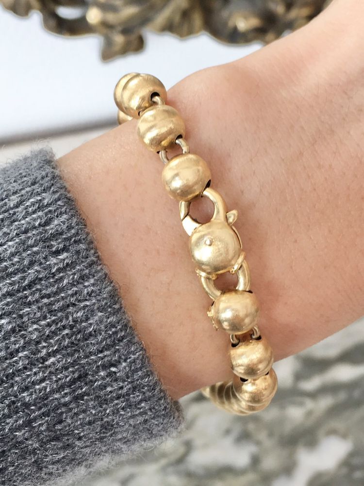 Bracciale con perline in oro giallo 18 carati
