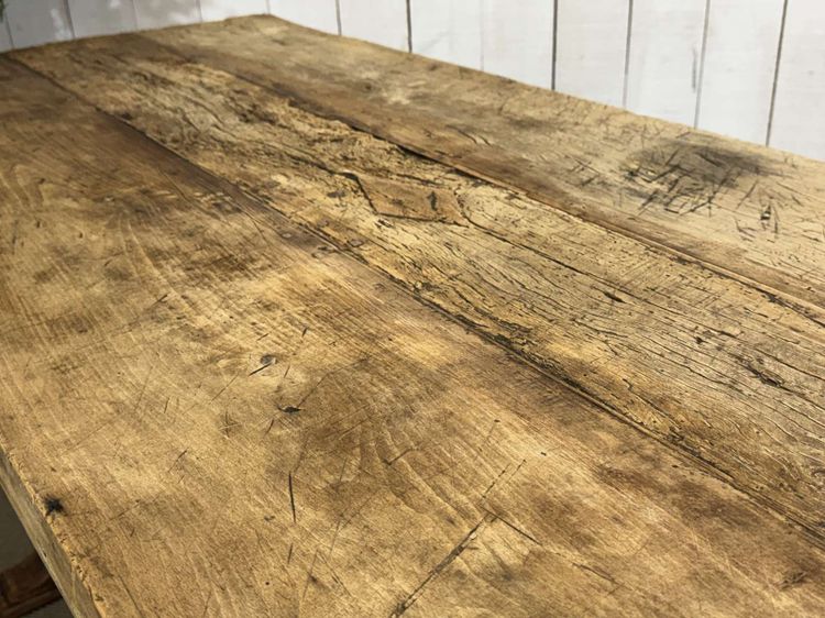Klostertisch aus roher Eiche, 19. Jahrhundert