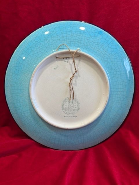 LONGWY ENAMEL PLATE, "ROOSTER" MODEL