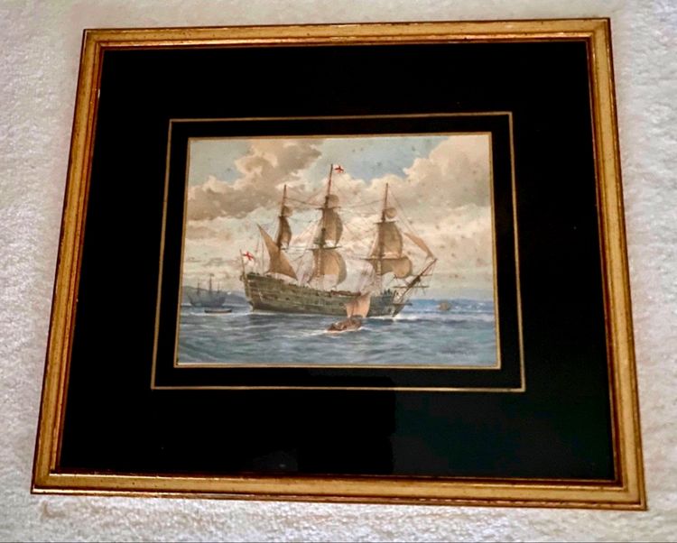 "The Victory" e "The Great Harry" di William Frédéric Mitchell