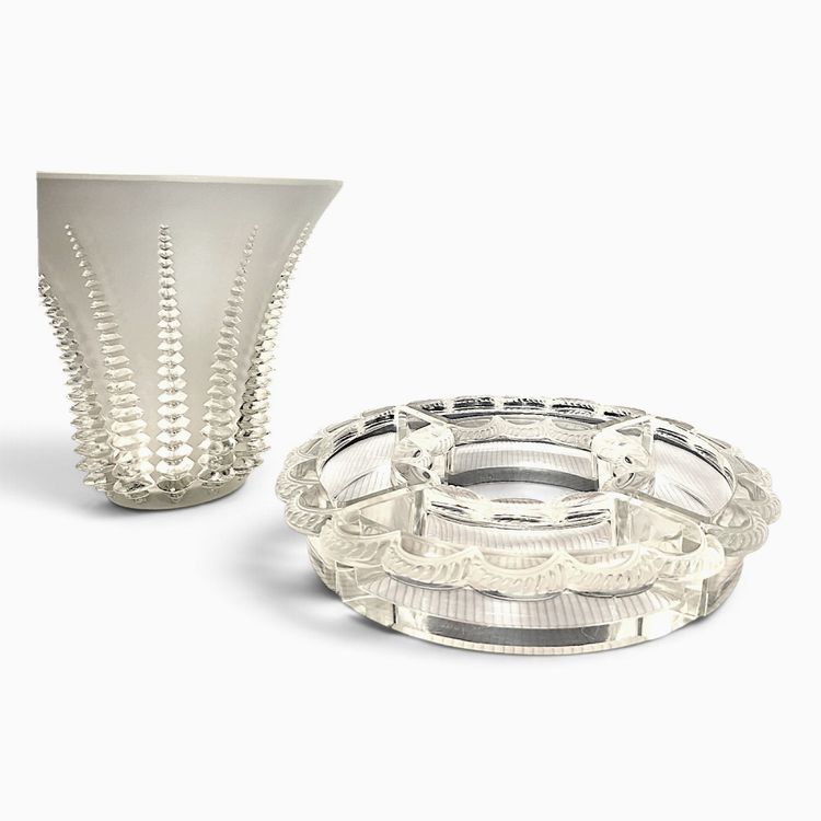 Especially Lalique crystal tableware from France