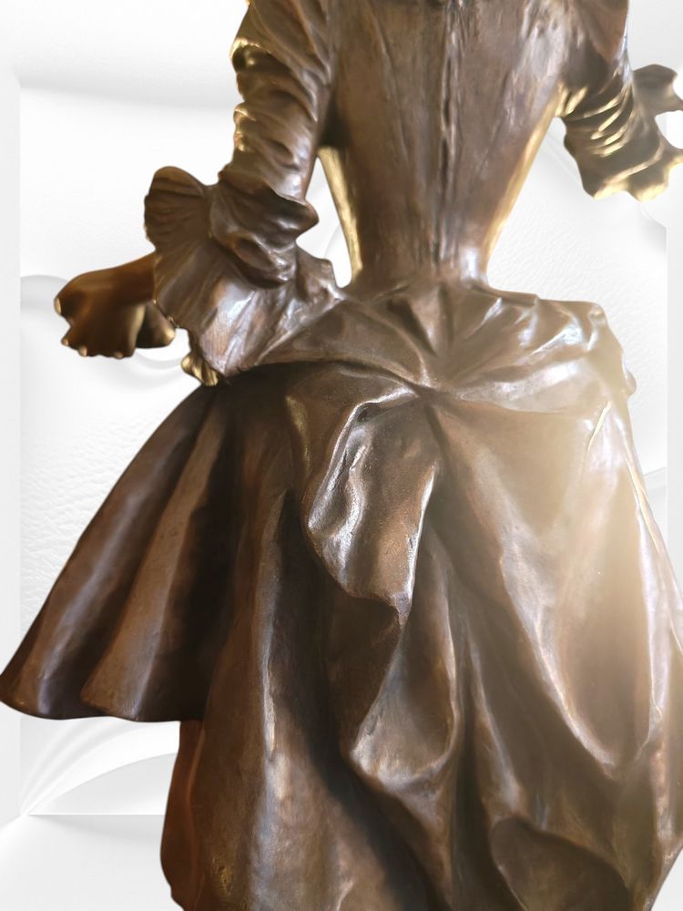 Bronze sculpture titled “Spring” by Georges van der Straeten, 19th century