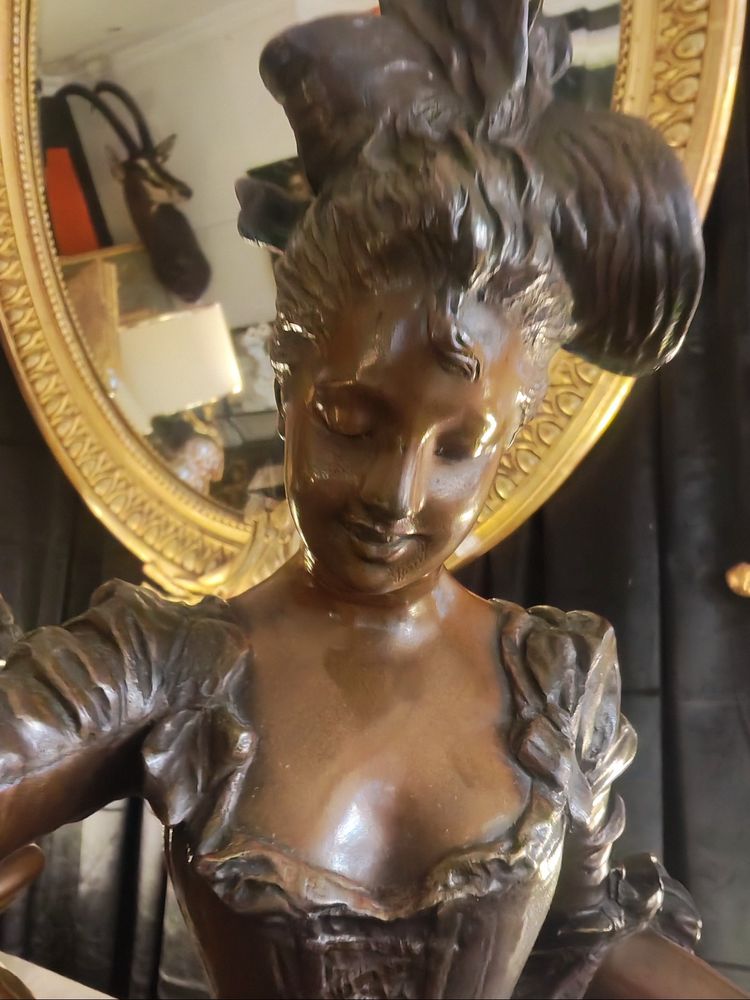 Bronze sculpture titled “Spring” by Georges van der Straeten, 19th century