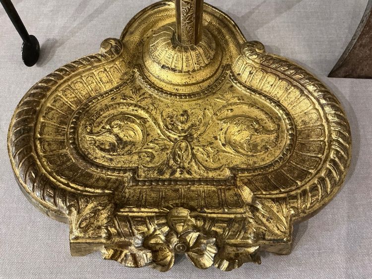 19th-century bronze fireplace set in the Louis XVI style 