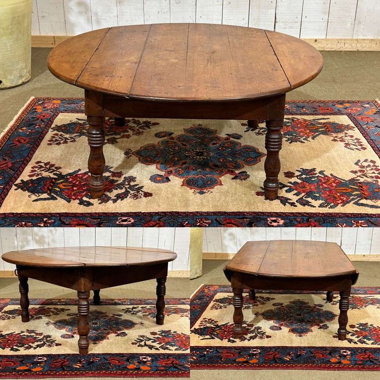 Table basse ovale en sapin début XXème