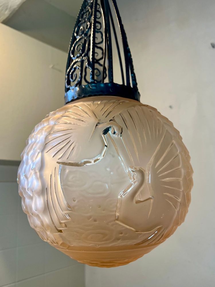 Muller Art Deco Ball Pendant Light