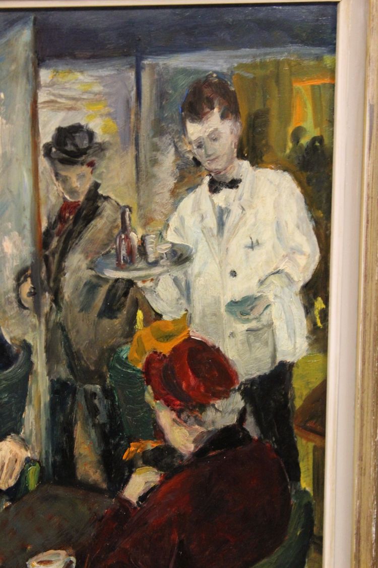 Olio su tavola “Café de Paris” di Henriette Germain 