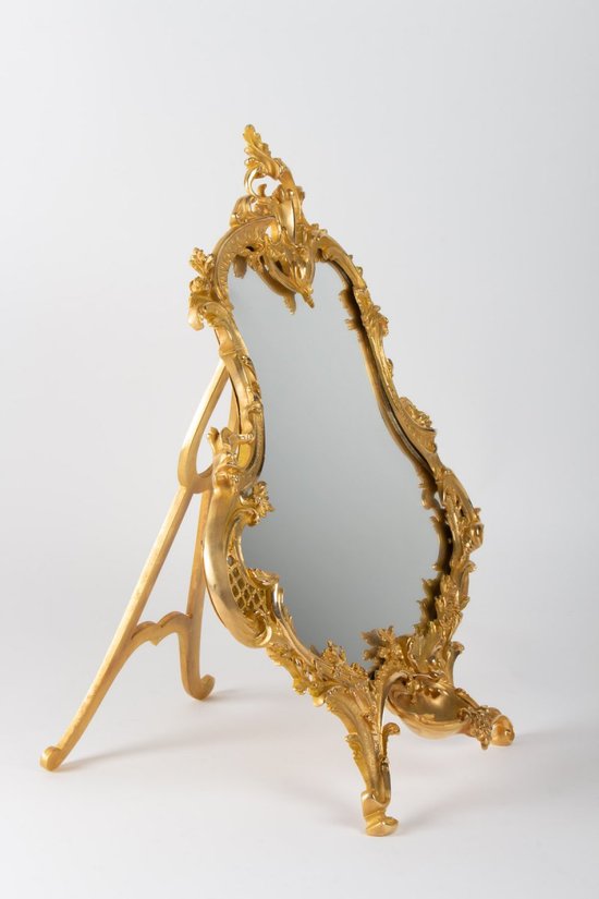 Gilded Bronze Table Mirror Louis XV style, 19th century