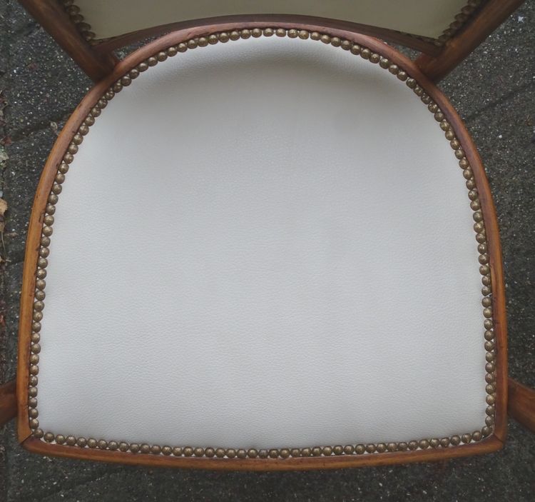 Fauteuils Fischel Art déco, vers 1925, assises "cuir" crème -prix par fauteuil-